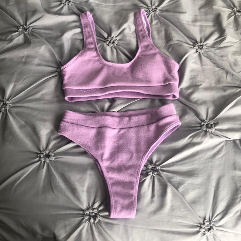 A lavender bikini